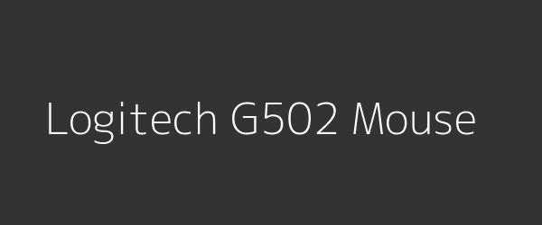 Logitech G502 Mouse
